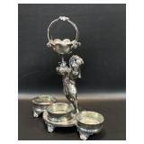 Reed & Barton Silver Plate Cherub Condiment