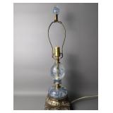 Beautiful Marked Joe Rice Paperweight Table Lamp