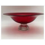 Pairpoint Ruby Red Console Bowl w/ Controlled