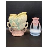 2 Hull Pottery Wild Flower Vases , Large one has