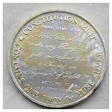 1973 USS CONSTITUTION MINT 1 OZ SILVER ROUND NO