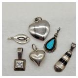 6- 925 STERLING SILVER PENDANTS