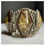 Super Chunky 2" Confetti Lucite Vintage Bracelet,