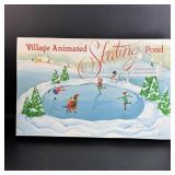 Vintage Dept 56 Village Animated Skating Pond