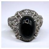 Ladies Star Sapphire Ring 925