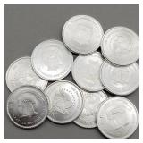 10- 1 OZ FINE SILVER ROUNDS LIFE LIBERTY