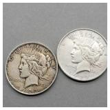 1922 & 1923 PEACE SILVER DOLLARS