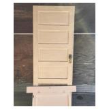 INTERIOR WOOD DOOR WITH VENT PANEL AND PAINTED