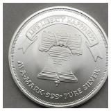 LIFE LIBERTY HAPPINESS 1 OZ FINE SILVER ROUND