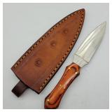 HUNTING KNIFE D2 STEEL HARD WOOD HANDLE 7.5"