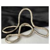 Fun Vintage Snake Coil Flexible Necklace Silver