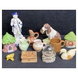 MINIATURE PITCHERS, ANIMALS & FIGURINES