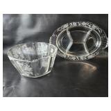 Antique Fostoria "Rogene" Crystal Octogonal Bowl