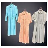 3 Vintage Shirt Style Dresses Size 6Dresses