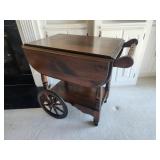 Vtg Drop Leaf Server Cart