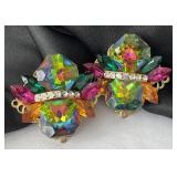 Vintage Colorful Rivoli Watermelon Rhinestone