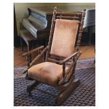 Antique Spindle Frame Platform Rocking Chair