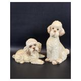 2 Mid Century Poodle Figurines Japan , Norleans +