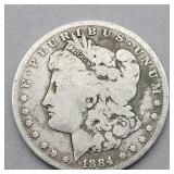 1884 MORGAN SILVER DOLLAR