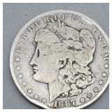 1887 MORGAN SILVER DOLLAR