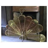 Brass Fan Spray Fireplace Screen