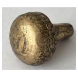 Antique Engraved K&H Cane Head Handle Knob