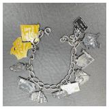 Sterling Charm Bracelet w/ Sterling & Non