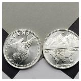 2- 1 OZ. FINE SILVER ROUNDS LIFT UP YOUR EYES