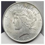 1923 PEACE SILVER DOLLAR BU