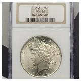 NGC 1922 MS64 PEACE SILVER DOLLAR