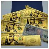 5- GOLD TRUMP TERMINATOR DOLLARS