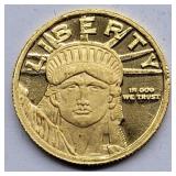 LADY LIBERTY PURE GOLD 1/10TH OZ ROUND COIN