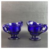 VTG Cobalt Blue Sugar & Creamer