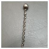 Silver Color Ball & Twist Stir/ Swizzle Stick