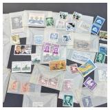 VTG Lot of 45 Cancelled USPS Stamps  A Few ar