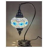 Hanging Mosaic Light Swan Table Lamp