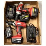 14 and 18 V cordless drills as is