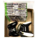 7 Xbox one games/3 controllers as is