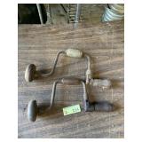 (2) Vintage Brace Hand Drills