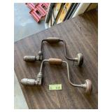 (2) Vintage Brace Hand Drills