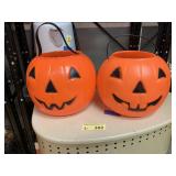 (2) Halloween Pumpkin Buckets