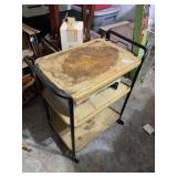 Vintage Metal Serving Cart