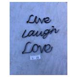 Metal Live Laugh Love Decor