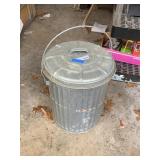 Small Galvanized Trash Can w/Lid