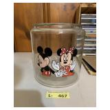 Mickey Mouse Minnie Mouse Glass Cookie Jar? No Lid