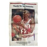 Michael Jordan Signed Chicago Tribune Newspaper