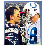 Peyton Manning & Tom Brady Double Signed Photo