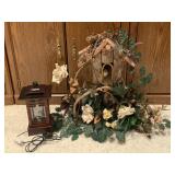 Grapevine Birdhouse Floral Arrangement & Wooden