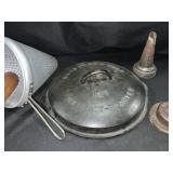 VTG WAGNER #8 CAST-IRON LID & OTHER KITCHEN WALL