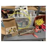 Tote of Electrical Tools, Tie Down Straps & More!